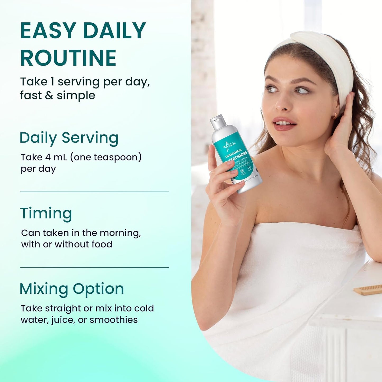 Liposomal Glutathione Liquid Supplement | Master Antioxidant | Detox & Immune Support | 4 oz