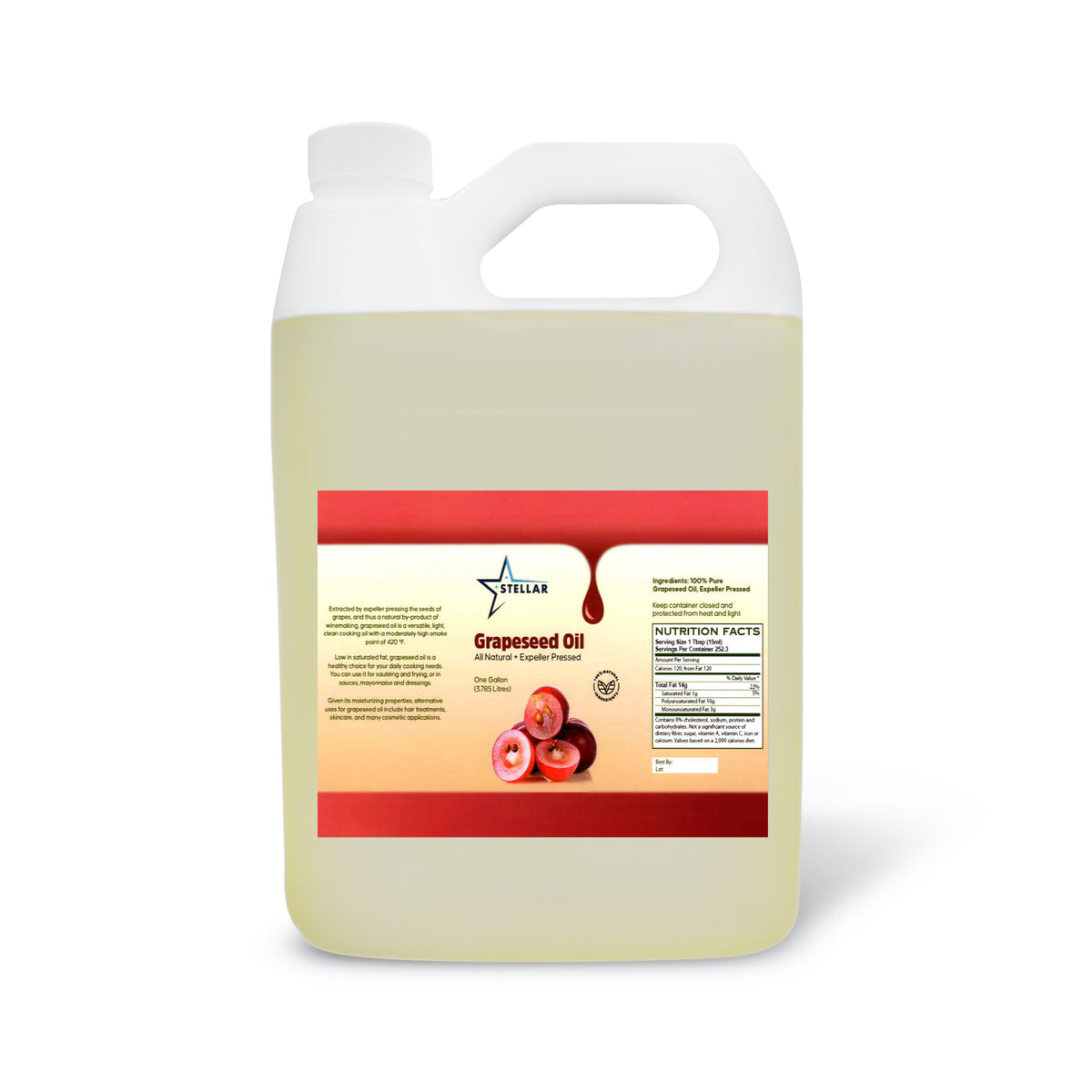 Grape Seed Oil | Food Grade | 100% Pure & Natural