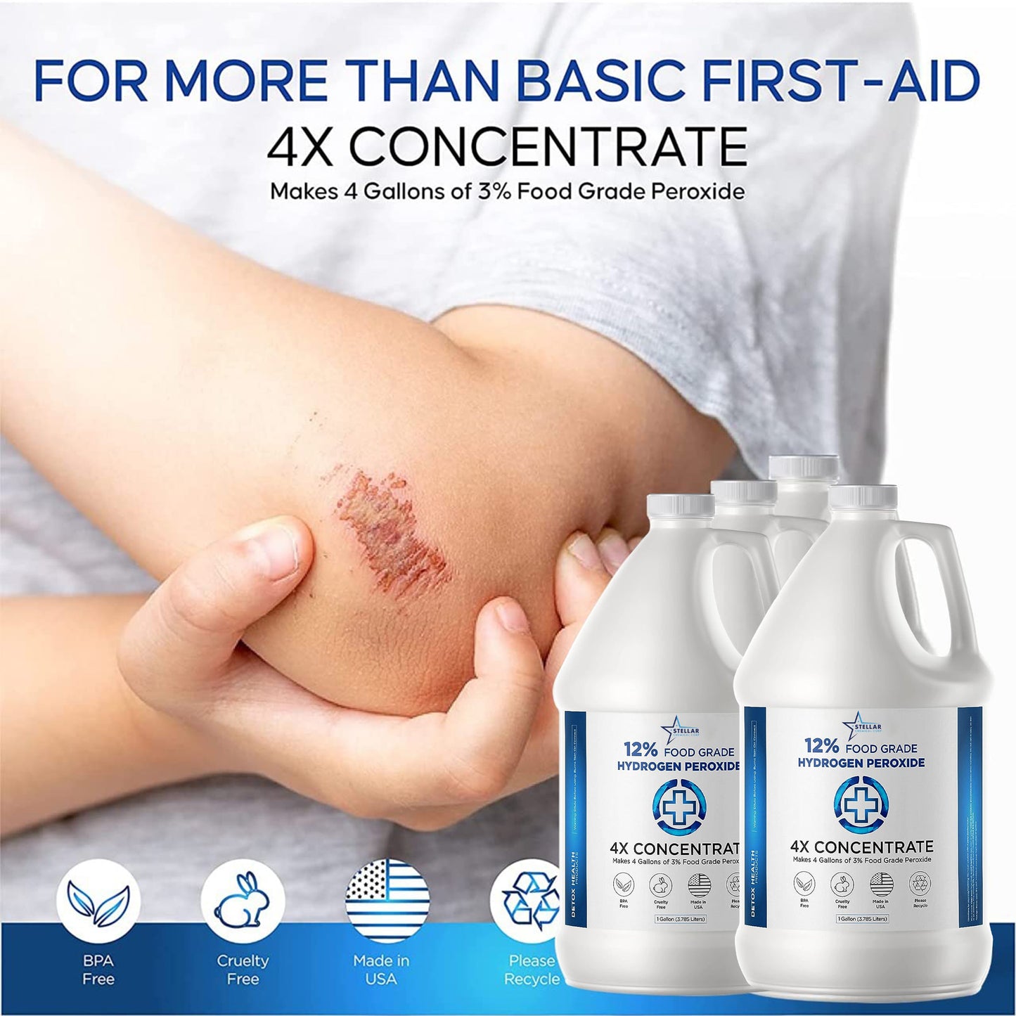Hydrogen Peroxide 12% | 4X Concentrate